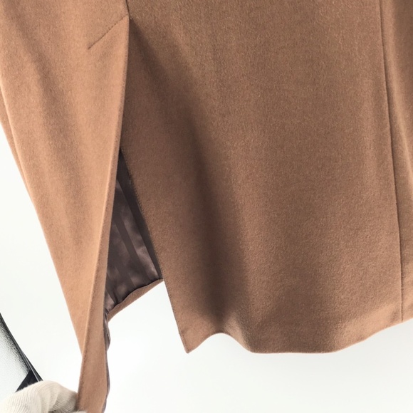 Louis Dell' Olio Mens Overcoat Cashmere Winter Brown Trench Coat Sz 46L - Picture 6 of 16